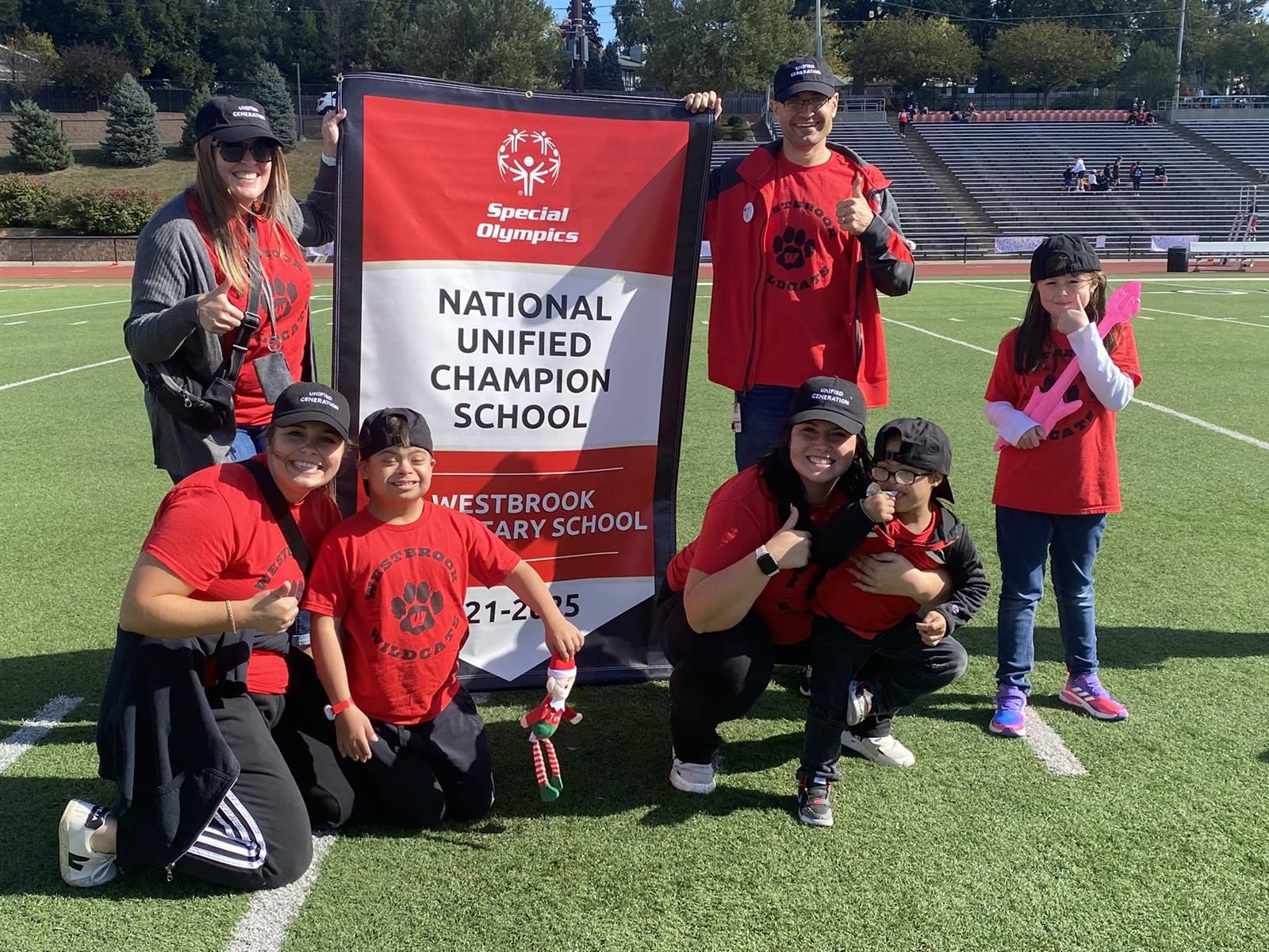  Westbrook celebrates National Banner recognition from Special Olympics